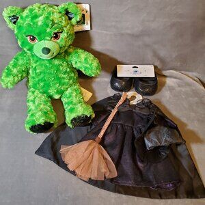 Build a Bear Workshop Wicked Teddy Bear Plush w/Elphaba Outfit BRAND NEW W/TAGS